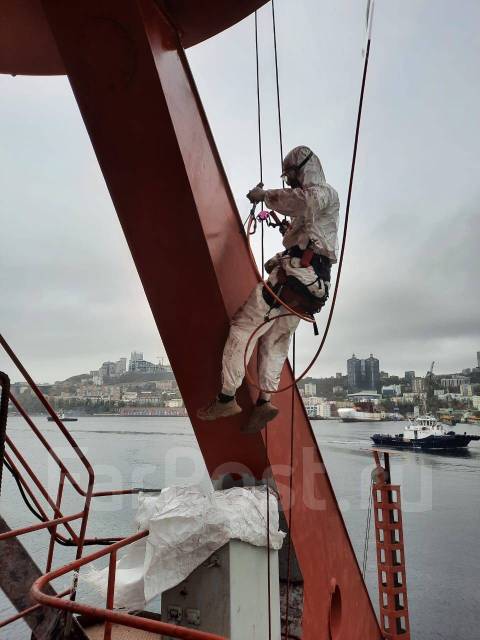 Покраска высотных конструкций промышленными альпинистами в Таганроге
